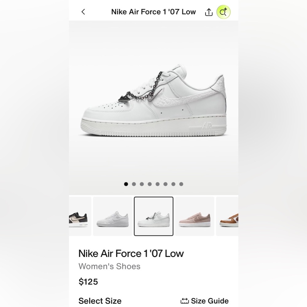 NIKE
AIR FORCE 1 '07 LOW
WOMENS LIFESTYLE SHOES
